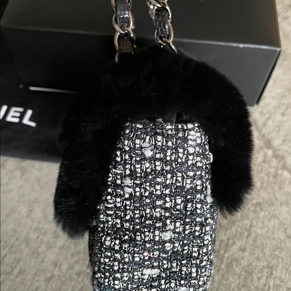 Authentic Chanel Fantasy Tweed and Fur Flap Bag - Picture 4 of 15
